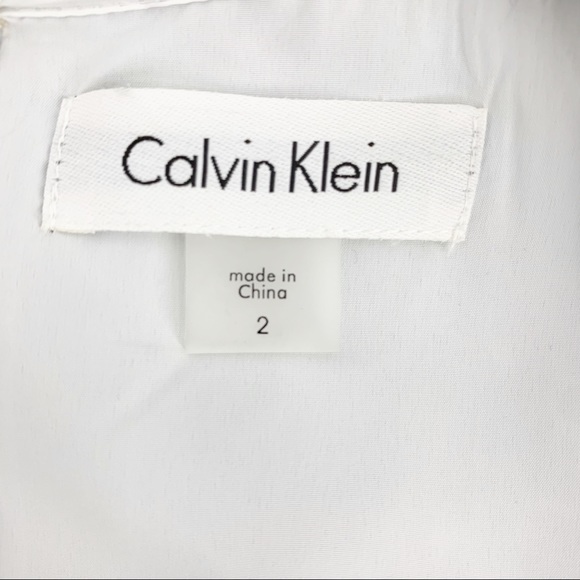 Calvin Klein Black Floral Cutout Shift Dress Crew Neck Sleeveless Size 2 Career - Picture 5 of 7